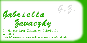 gabriella zavaczky business card